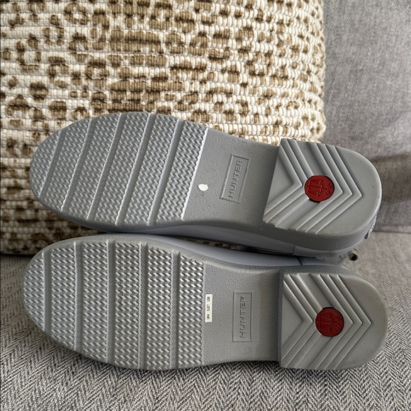 Wore once! Hunter Gray Women's Rain Boots - Picture 3 of 6